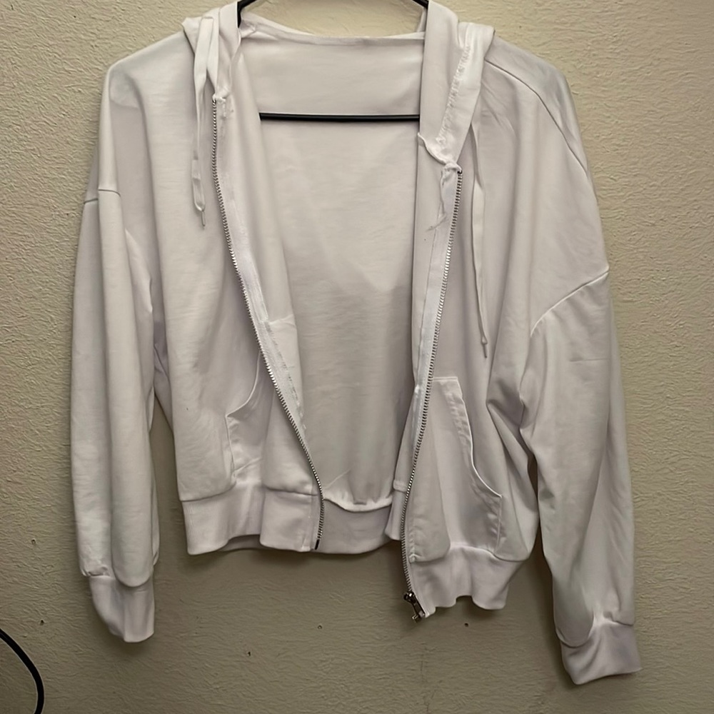 White zip up super cute